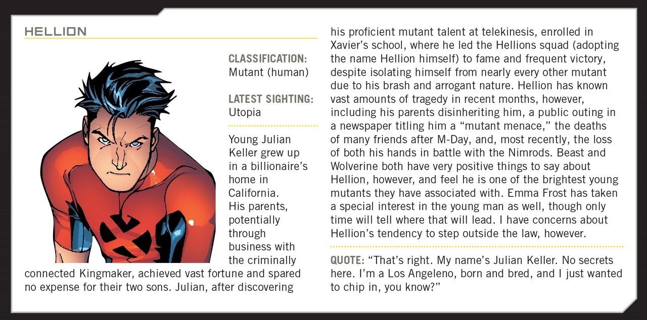 dallasgibson: newx-menfan:  oxymitch:   The New X-Men dossier files according to