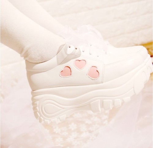 ♡ Harajuku Heart Platform Sneakers - Buy Here ♡Discount Code: honey (10% off your purchase!!)Please 