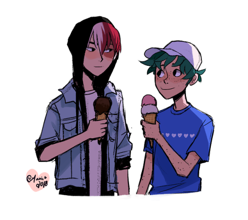 corinnamariedrawsstuff:I can’t resist drawing dorks on ice cream dates ^-^ 