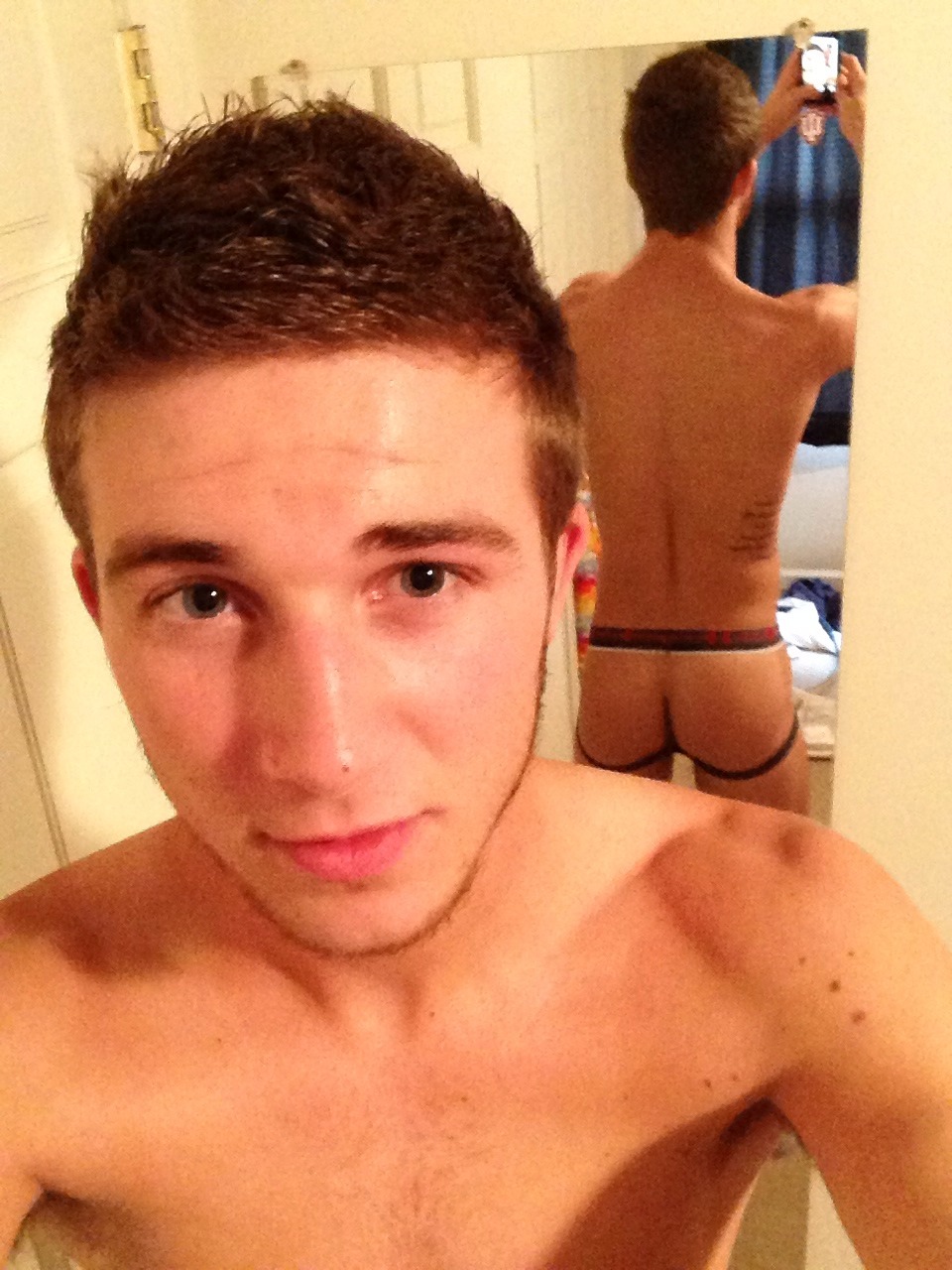 hotguystojerkto:  I love his jock!Be sure to check out my blog for ore great videos