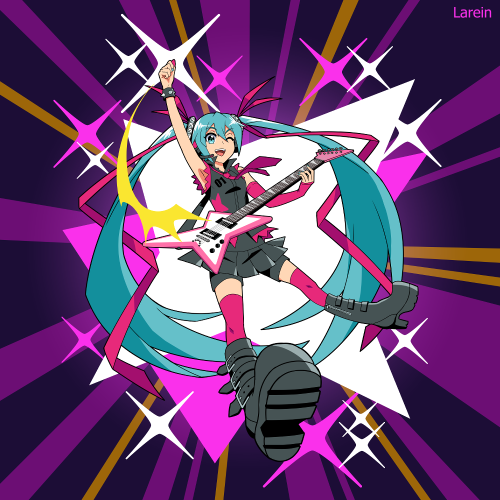 Hello! I submitted a design to the Miku Expo For Fans By Fans Rock Challenge! If you would like to b