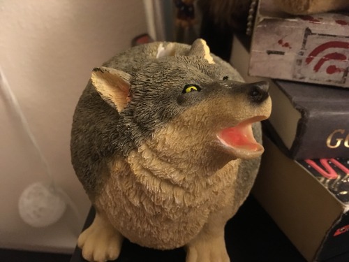 good-dog-girls:My wife bought me this extremely round coyote bank. It is the roundest doggo. My friends on IRC are amused by fat doggo>It’s so fucking happy too, it’s adorable.>That’s what happens when you eat too many chickens>chubby doge>wha