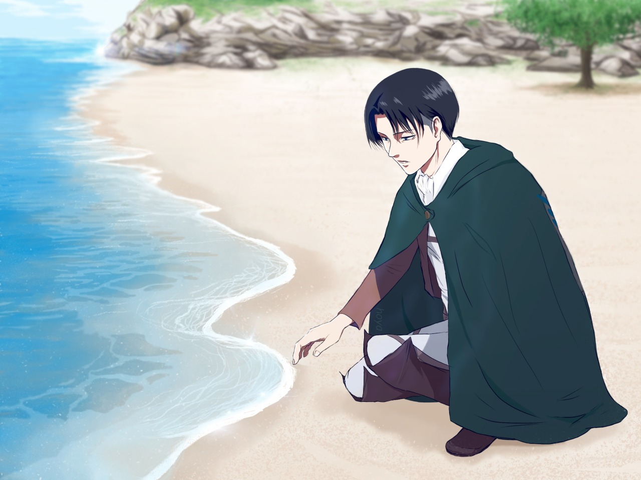 pix Aot Ocean hoya touching and feeling the ocean