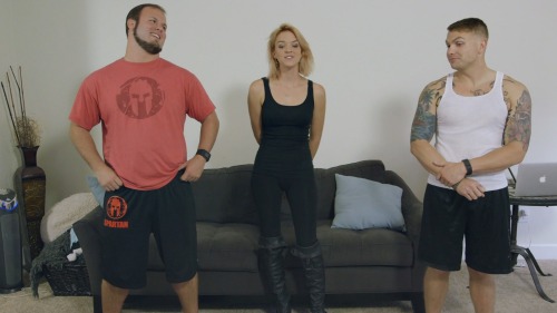 “Live With Jessica Lee Roberts” is now available at www.seductivestudios.com Whitney plays reporter Jessica Lee Roberts who has been sent to interview two professional wrestlers, Crusher and Dominator from the Hardcore Wrestling Thugs. She thinks