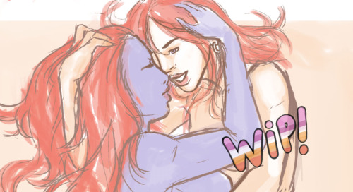 notaplushtoy:Wip of a Nami x MF request!!  This palette is the shit ya’ll i love it so much!also wav