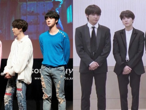 How tall is suga and jimin