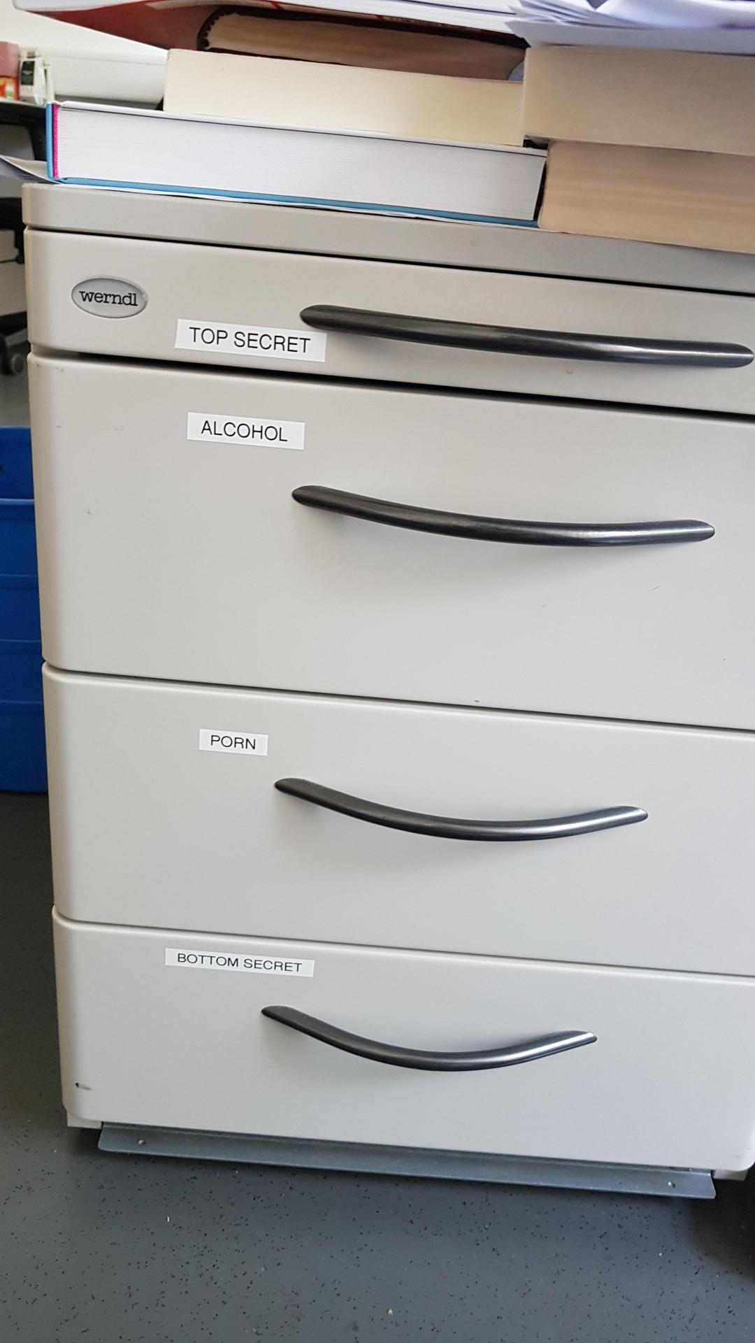 thehauntedumbrella:  omghotmemes: My co-worker got his hands on a labeler.  Bottom