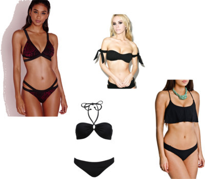 Jen - swimsuit ideas by iwinatpicture featuring a black bikiniNorma Kamali black bikinishoplesnouvel
