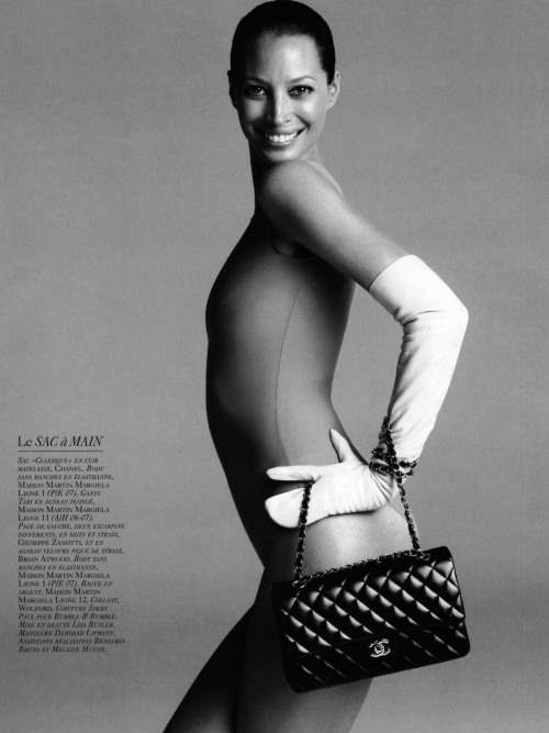 112110612417:Christy Turlington in Margiela and Chanel for Vogue Paris October 2008 Photographed by 