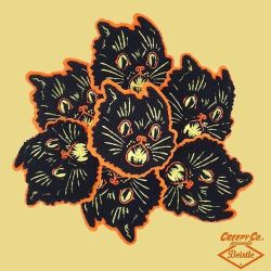 patchgame:@creepycompany’s BEISTLE® SCRATCH CAT PATCH packs a BIG nostalgic punch. The bright orange felt backer gives this patch a classic feel, reminiscent of vintage baseball and biker gangs. You can sew this on a hat, the arm of a jacket, or the