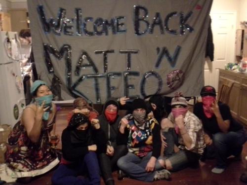fuckyeahanarchistbanners: fuckyeahanarchistbanners: Welcome Back Matt ‘N Kteeo (A) // Seattle,