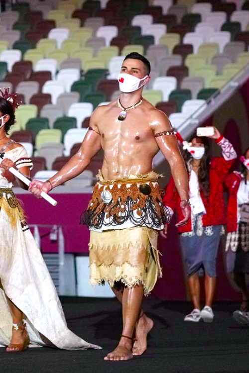 zacharylevis:  PITA TAUFATOFUA2021 | Tonga Flag Bearer, 2020 Olympics Opening Ceremony, Tokyo (July 23)