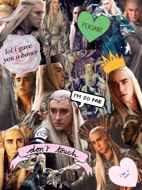 batjenkins:  Thranduil collage I made ❤️ I do requests if anyone has a character they’d like d