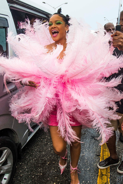 hellyeahrihannafenty:Rihanna  at the annual Crop Over Festival in Barbados August 05 