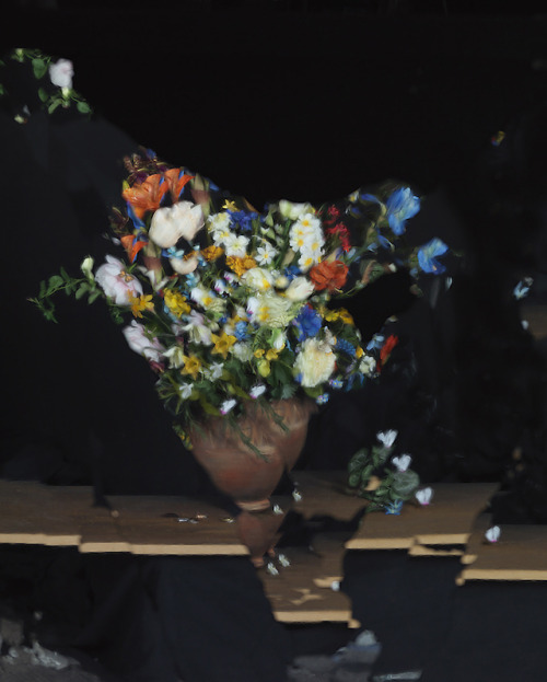 culturenlifestyle:  Lush Flower Bouquet Reflected on a Broken MirrorIsraeli photographer Ori Gersht creates a psychedelic photography series, which includes an unconventional tool: a broken mirror. Entitled, On Reflection, the series uses plastic and
