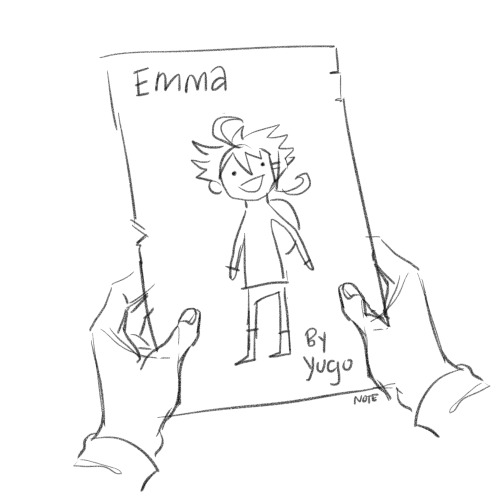 notelectrictigerart:Emma and Yugo draw each other (The Last of Us reference)