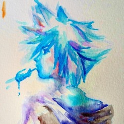 tinyshoopuf:  First attempt at lineless watercolor