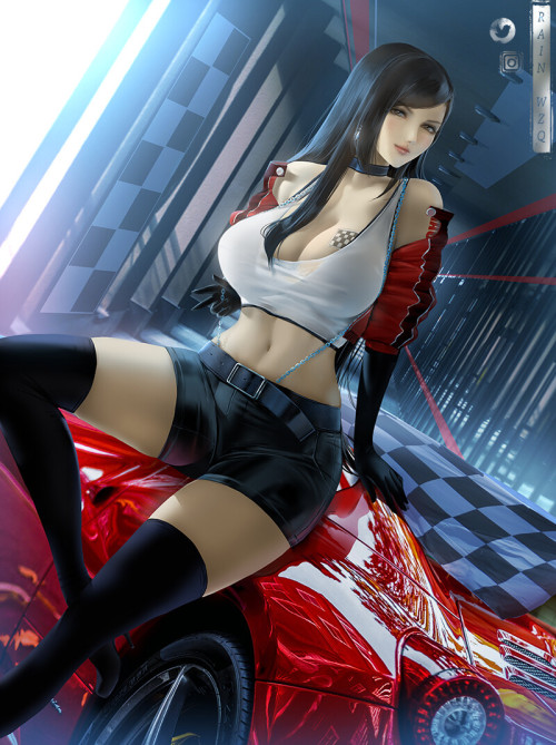 fantasy-scifi-art:  Racing Girl Tifa by Rain WZQ 