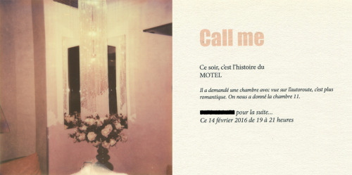 Call me, performance téléphonique.
Call me, performance on the phone.
Call me and I’ll tell you one of the stories from the “Deserts” project.