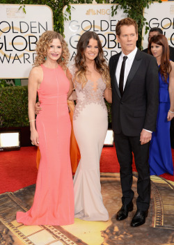 Nerd-Utopia:  Kyra Sedgwick, Miss Golden Globe Sosie Bacon, And Kevin Bacon At The