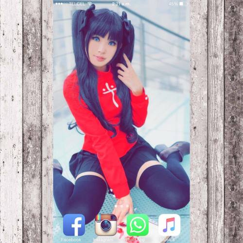 #tohsakarin #fatestaynight #cosplay #anime #zettairyouiki #stockings #medias #addicted #loveit #wall