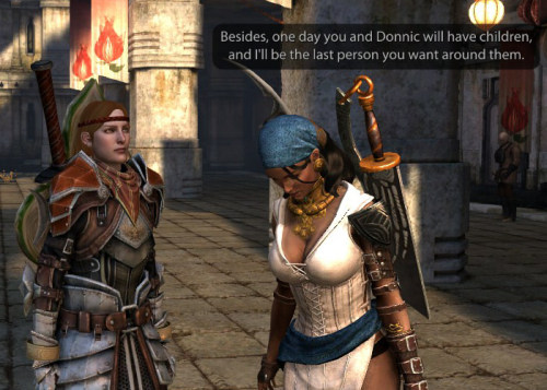 becausedragonage: I love this bit.  Keep in mind that the dialogue that preceeds it is:  A