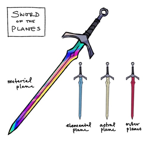 mazza’s cool sword changes properties and appearance on diff planes so of course its default s