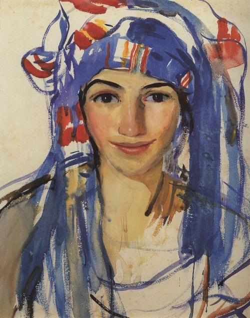 zinaida-serebriakova:Self-portrait wearing a scarf, 1911, Zinaida Serebriakova