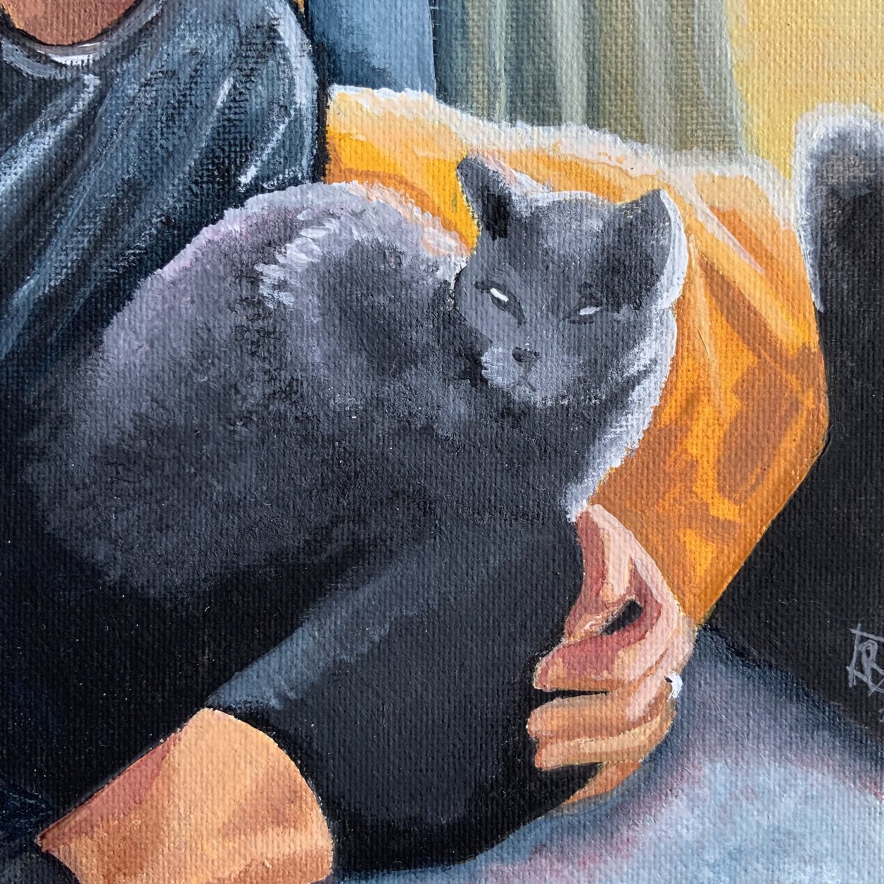 Close-up of a painting I finished today.   -Sweety