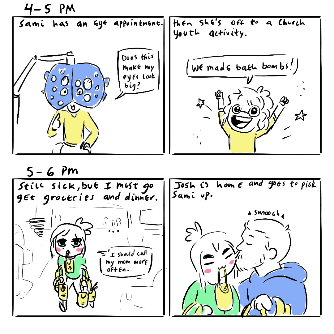 Here are my hourlies from a few weeks ago that I forgot to post! I was sick that day, so here’s a glimpse into my somewhat mediocre but exciting life.
