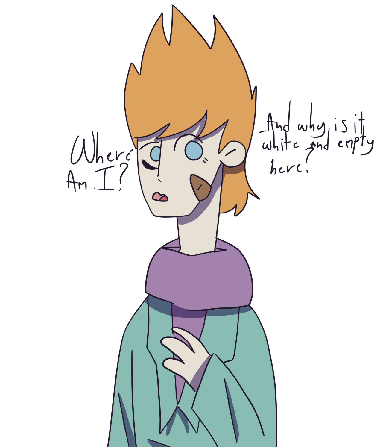 Lost Eddsworld on X: A faceless image of Matt, posted by Edd to