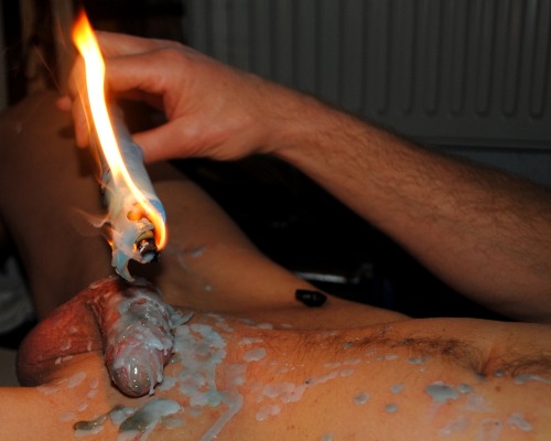 Burning particles falling of the torch on my skin burning their way into it