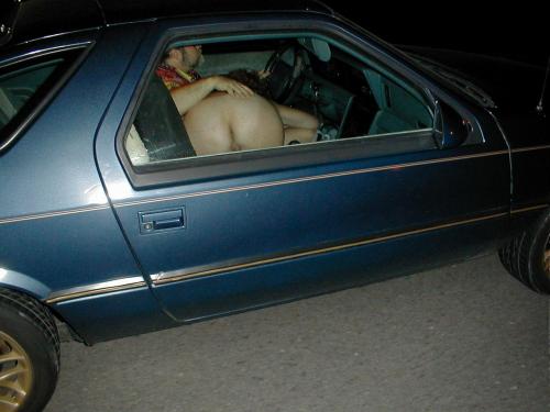 ilovewatchingmywife:Slutty wife sucking a stranger’s cock in his car outside the bar.