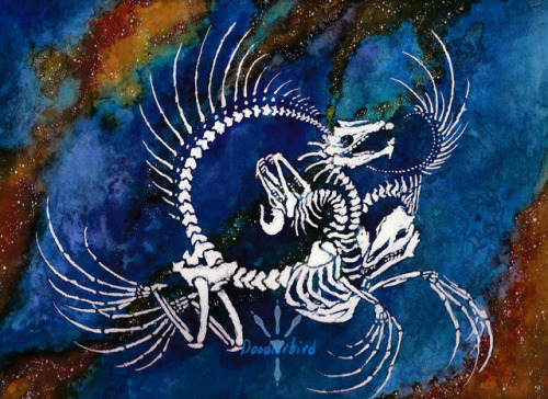 I Wanted To Experiment With Some New Masking Fluid. A Three Headed Skeletal Space Monster Also Happened