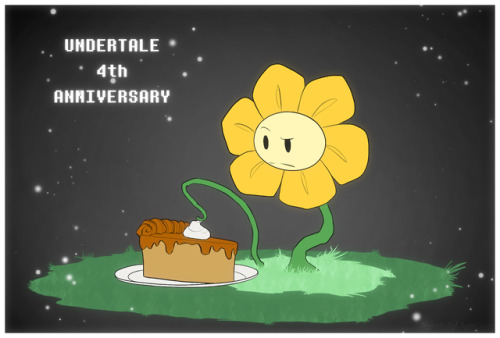 slylock-syl:The Fourth Anniversary of Undertale is upon us this day! They’ve flown by so fast oml X’