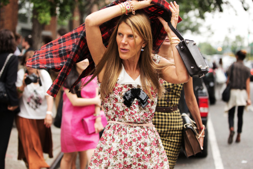 Anna Dello Russo during NYFW. For Refinery 29. 