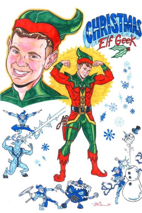 gaycomicgeek: Finished my Gay Christmas Elf costume. What do you think? It’s based on a drawing of m