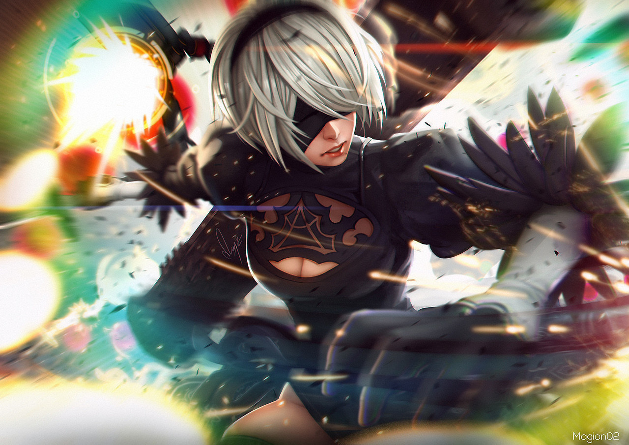 cyberclays: Nier: Automata  - fan art by  Magion 02  