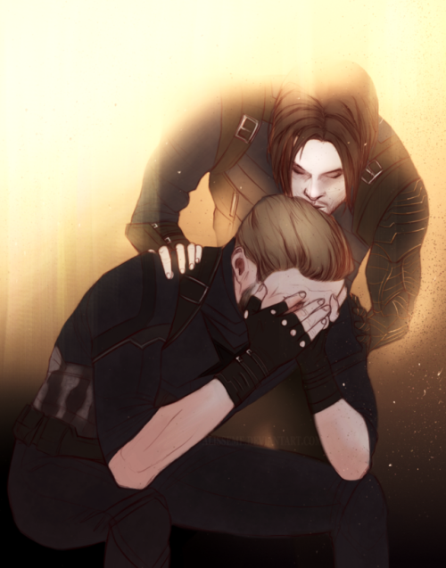 villain-cafe:“I’m here Steve”@scarlet-quakerp gave me prompt about ghost Bucky following Steve aroun