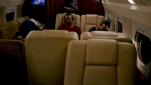 SPENCER REID SLEEPING ON THE JET
