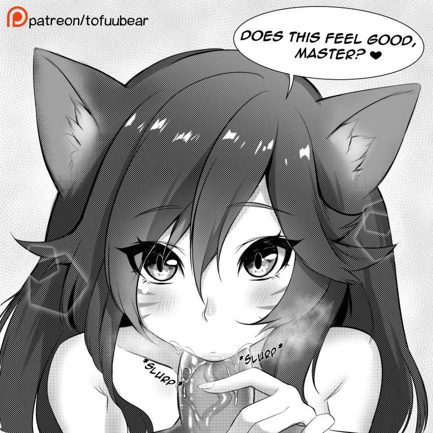 tofuubear:  Test of brush and screentone on an old drawing. Ahri’s one of the two