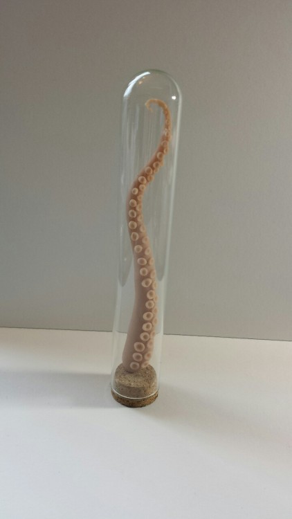 Test tubes make great bell jars for polymer clay tentacles. Now for sale on Katarinanavane.etsy.com!