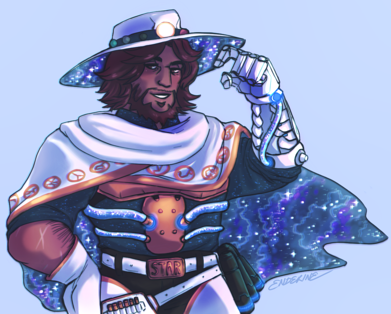 clefabuleuse:  “GalaCree” and “Rose” McCree skin ideas! Symmetra skins!