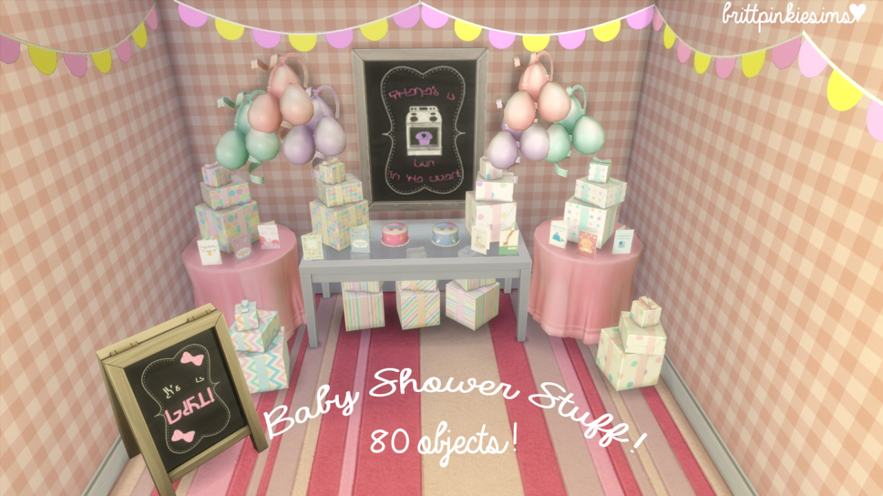 Brittpinkiesims The Sims 4 Baby Shower Strictly Simlish