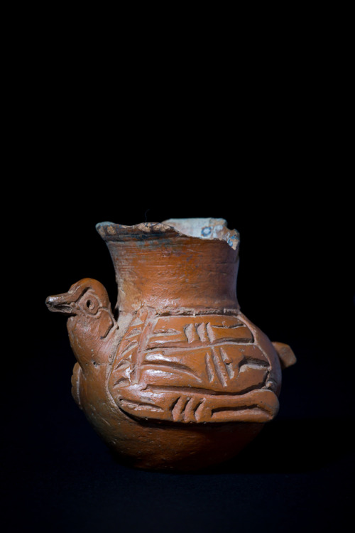 Effigy jar (bird) / CAS 0227-0033Culture: MayaCountry: Guatemala; Site: ChalchitanMaterials: Clay; p