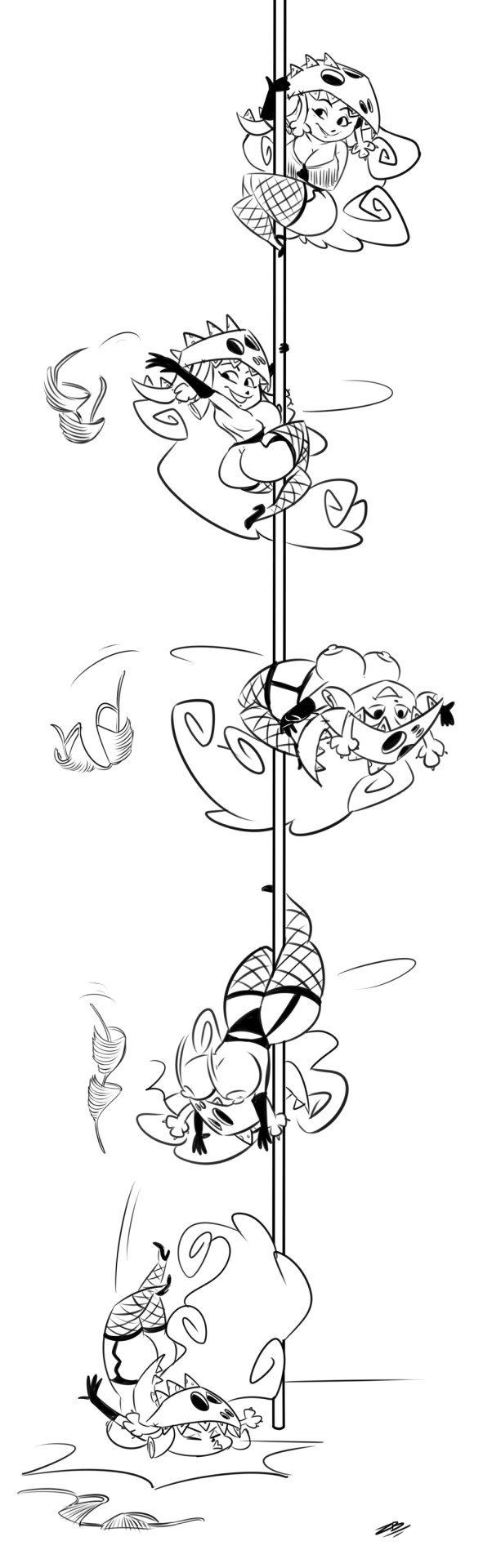 ninsegado91:  grimphantom2:  thunderfoxjt:  zaribot:  Edith Up Poledance (commission