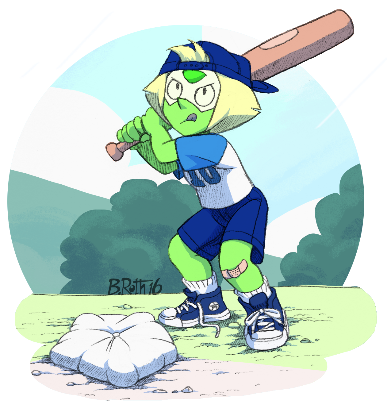 lavvytaffy:  Batter Up! Peridot’s name on the team? Pierre.  Or maybe Percy.  Or