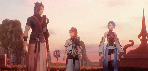 thechocobros:   Ven, i put you through such a harrowing experience. And Aqua, I left you with such a heavy burden. Terra. Look after them for me. Please. 
