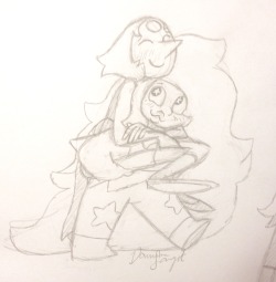 princess-pearl:some gay pearlmethyst sketches!!