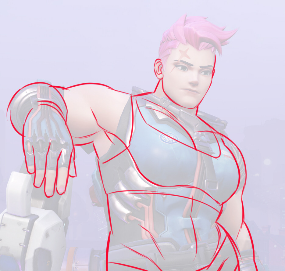 orangekissess:  anon wanted help figuring out zaryas body typeheres a zarya body